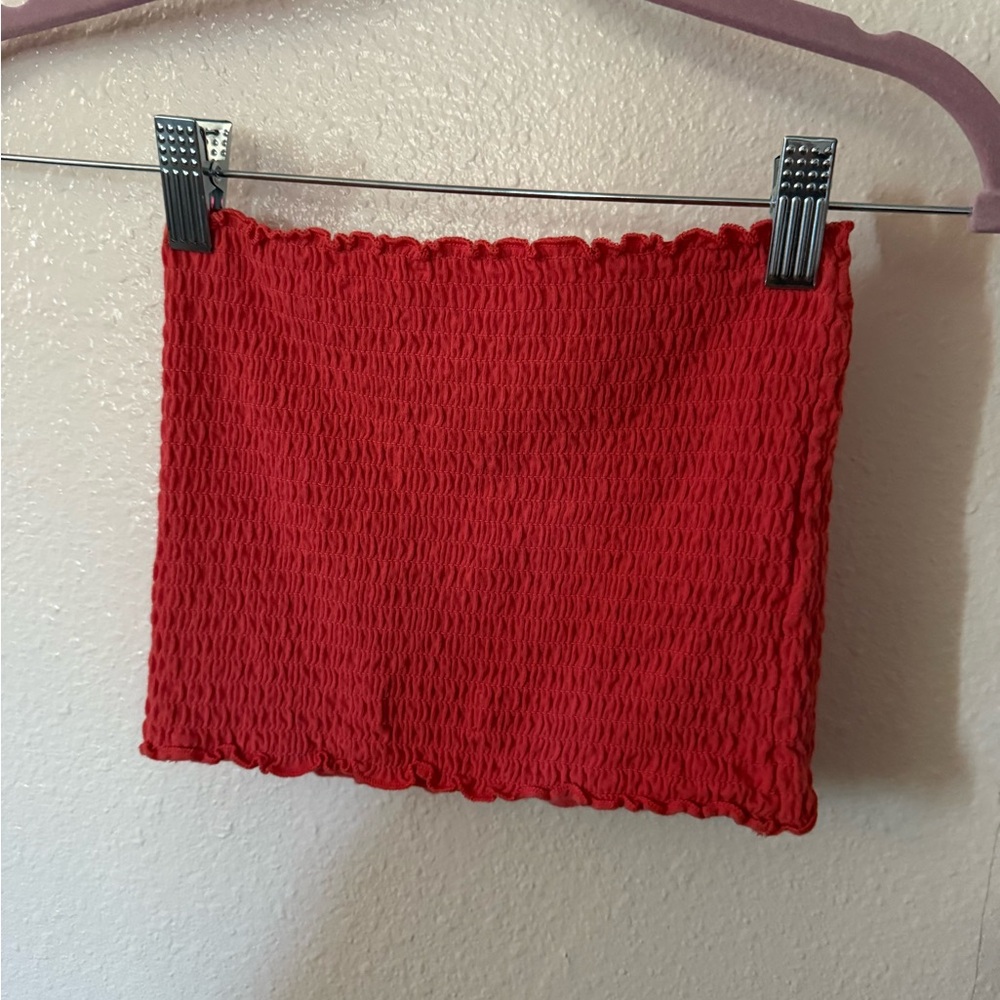 Hollister salmon color tube top